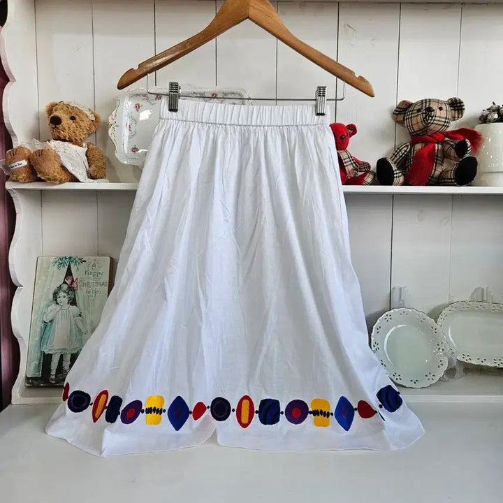 [BUNJANG] Yves Saint Laurent Embroidered Skirt / 입생로랑(YVES SAINT LAURENT) 자수 스커트