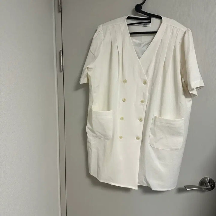 [BUNJANG] Ivory Short-Sleeve Jacket Dress / 아이보리 반팔자켓원피스 무배