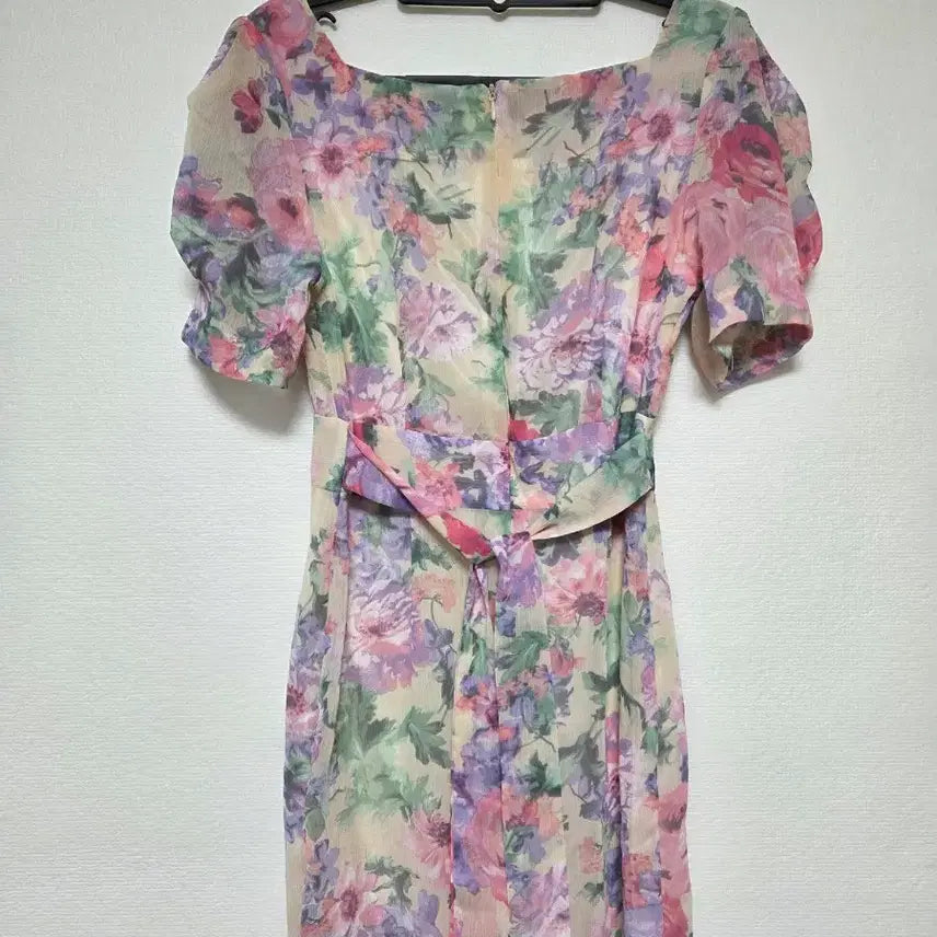 [BUNJANG] Floral Mermaid Chiffon Dress / 수채화느낌 플로럴 머메이드 원피스