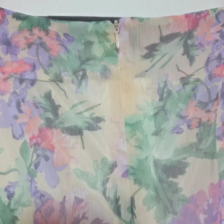 [BUNJANG] Floral Mermaid Chiffon Dress / 수채화느낌 플로럴 머메이드 원피스