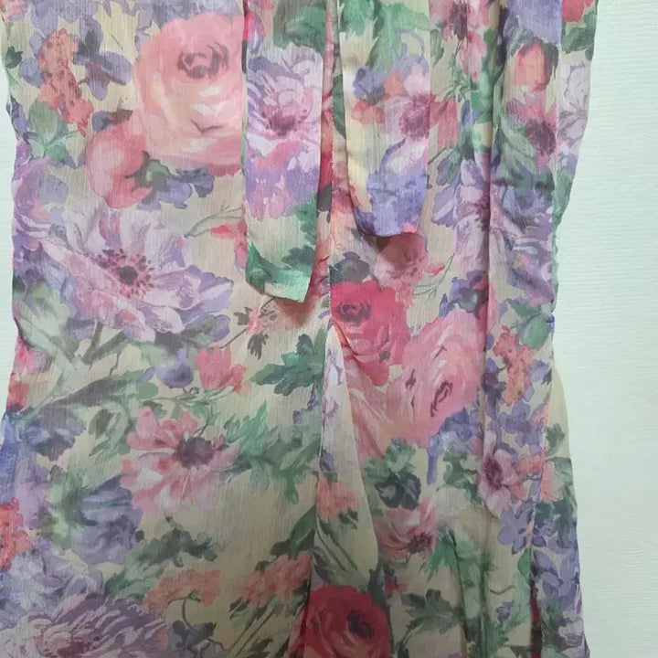 [BUNJANG] Floral Mermaid Chiffon Dress / 수채화느낌 플로럴 머메이드 원피스