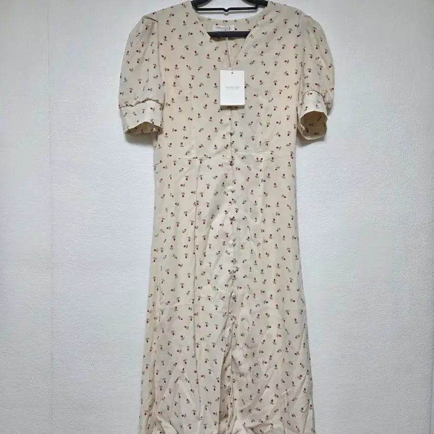 [SOLD OUT] (택o/새상품) 미니로즈패턴 퍼프소매 원피스