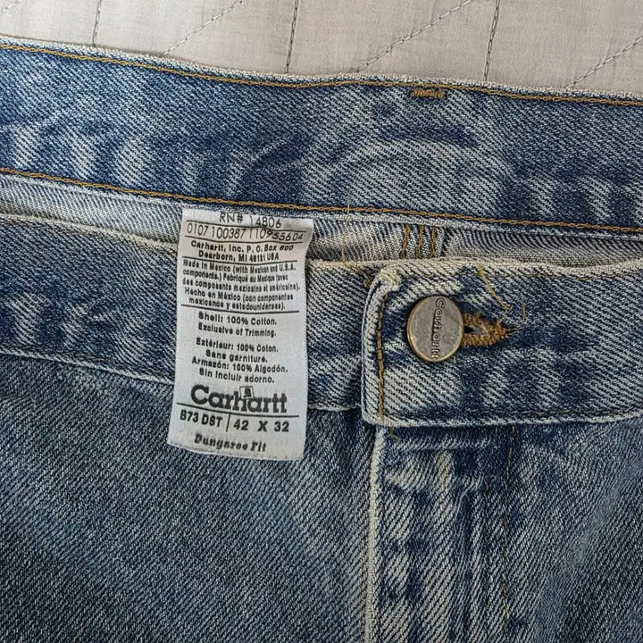 [BUNJANG] Carhartt B73 DST Cool Washing Denim Pants / [42X32] 00s 칼하트 더블니 B73 DST 쿨워싱 데님팬츠 B25