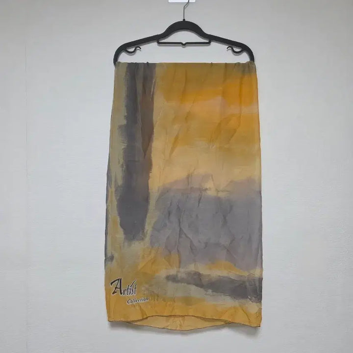 [BUNJANG] Silk Blend Ink Wash Pattern Scarf / (새상품) 수묵화 패턴 실크혼방 대형 스카프