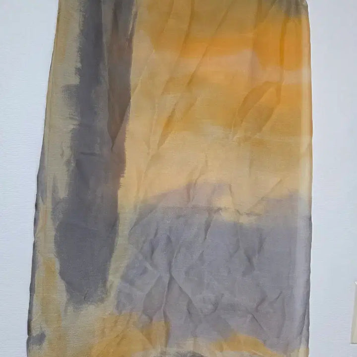 [BUNJANG] Silk Blend Ink Wash Pattern Scarf / (새상품) 수묵화 패턴 실크혼방 대형 스카프