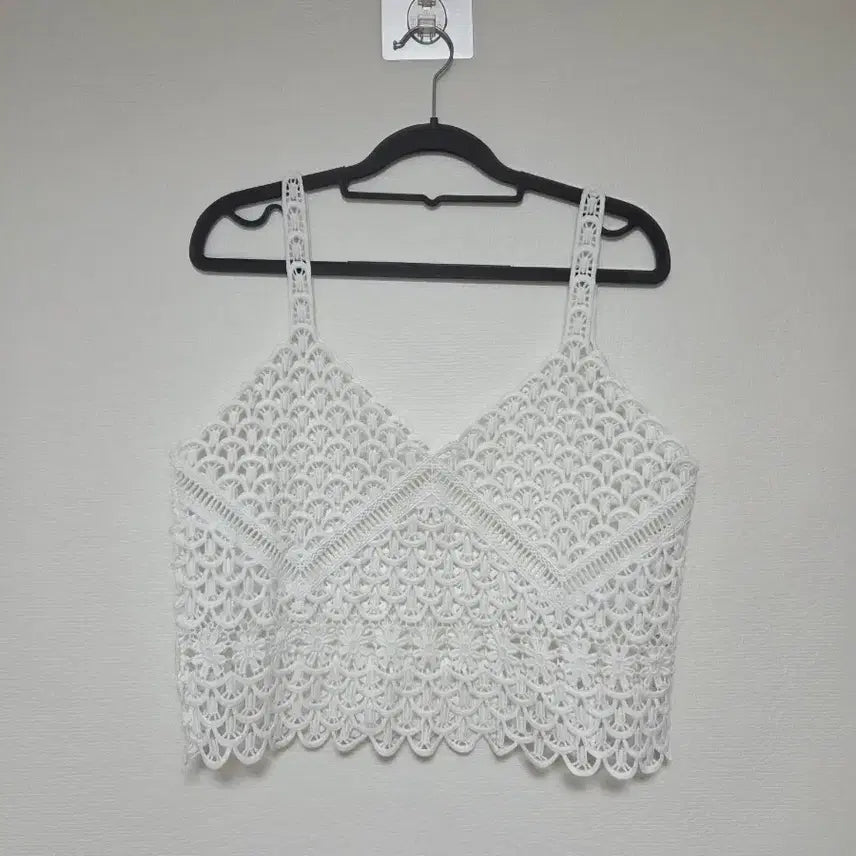 [BUNJANG] Lace Bustier Layered Tank Top / 레이스 뷔스티에 레이어드 나시
