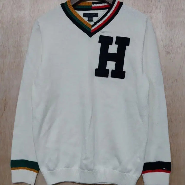 [BUNJANG] Tommy Hilfiger H Logo V-Neck Knit Sweater / 타미힐피거 H로고 브이넥 니트