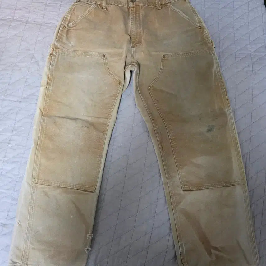 [BUNJANG] Carhartt Double Knee B01 BRN Work Pants / [38X30] 칼하트 더블니 B01 BRN 워크팬츠 크레이지페이드 T-8