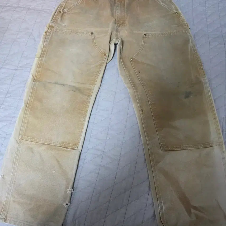 [BUNJANG] Carhartt Double Knee B01 BRN Work Pants / [38X30] 칼하트 더블니 B01 BRN 워크팬츠 크레이지페이드 T-8