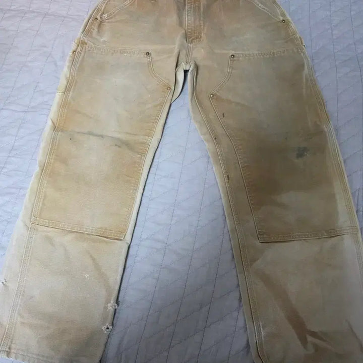 [BUNJANG] Carhartt Double Knee B01 BRN Work Pants / [38X30] 칼하트 더블니 B01 BRN 워크팬츠 크레이지페이드 T-8