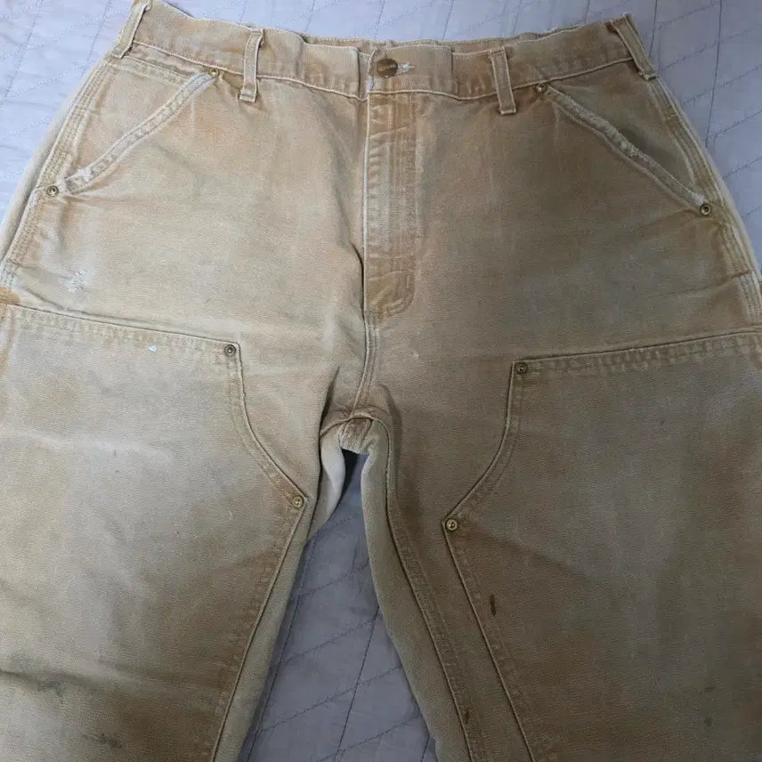 [BUNJANG] Carhartt Double Knee B01 BRN Work Pants / [38X30] 칼하트 더블니 B01 BRN 워크팬츠 크레이지페이드 T-8