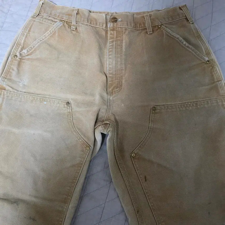 [BUNJANG] Carhartt Double Knee B01 BRN Work Pants / [38X30] 칼하트 더블니 B01 BRN 워크팬츠 크레이지페이드 T-8