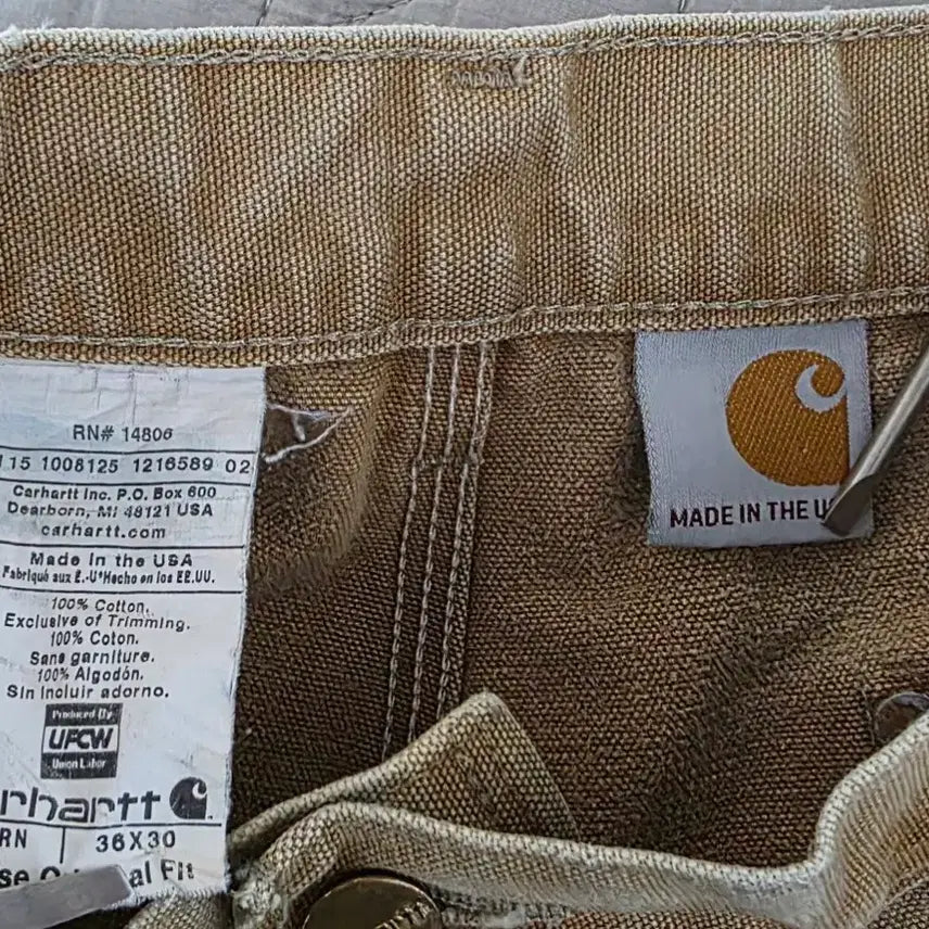 [BUNJANG] Carhartt Double Knee B01 BRN Work Pants / [38X30] 칼하트 더블니 B01 BRN 워크팬츠 크레이지페이드 T-8