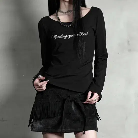 [BUNJANG] 달링유어배드 UNZIPPED LOGO T-SHIRT / 달링유어배드 UNZIPPED LOGO T-SHIRT