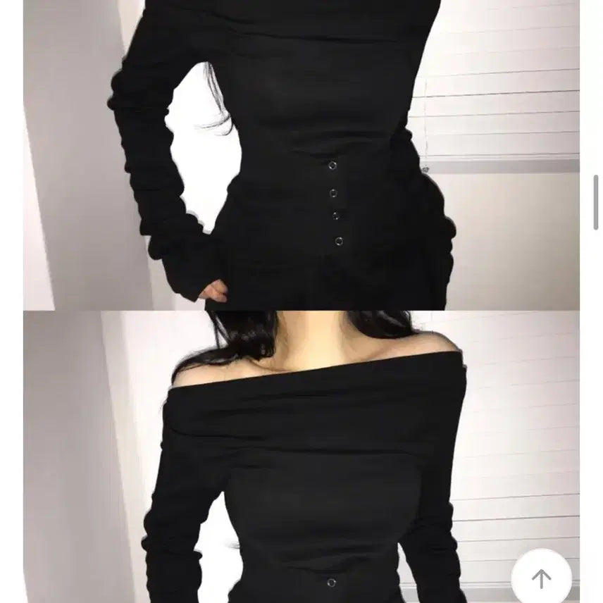 [BUNJANG] 새상품 에이블리 투웨이 드레이프 코르셋 오프숄더 버튼 / 새상품 에이블리 투웨이 드레이프 코르셋 오프숄더 버튼
