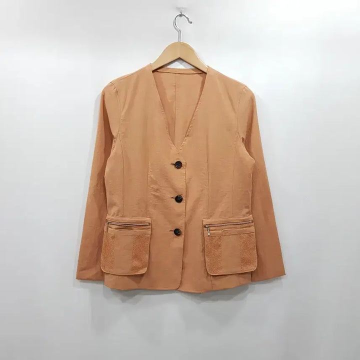 [BUNJANG] Vintage V-Neck Long Sleeve Jacket (M-L) / 빈티지 브이넥 오피스룩 얇은 긴팔 자켓 여M-L Q488