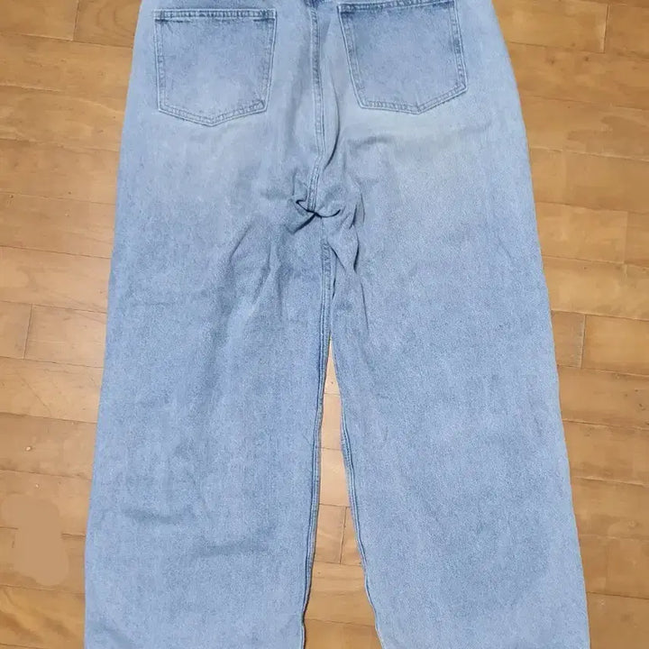 [SOLD OUT] GLW 굿라이프웍스 이지 와이드 데님 팬츠 빈티지 라이트블루 XL 청바지