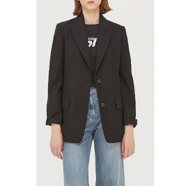 [BUNJANG] 21년 시슬리 SISLEY 투버튼 자켓 카키그레이 봄가을정장오피스룩출근룩 / 21년 시슬리 SISLEY 투버튼 자켓 카키그레이 봄가을정장오피스룩출근룩
