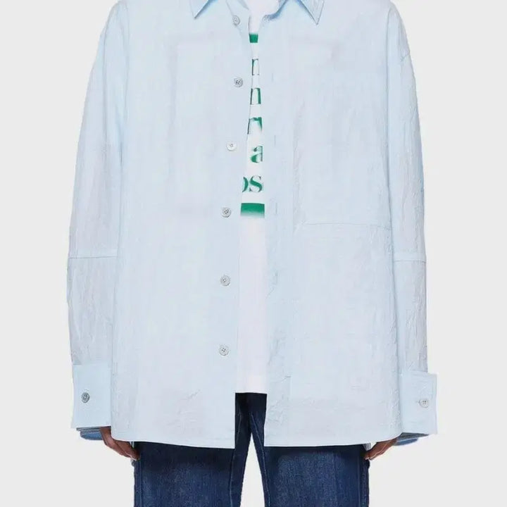 [SOLD OUT] 우영미 크링클 셔츠 스카이블루 50