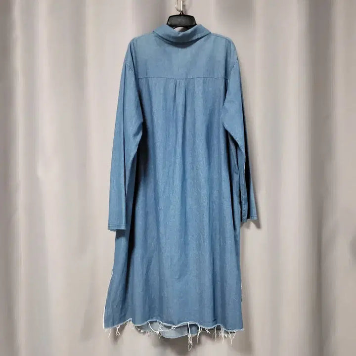 [BUNJANG] Heji Denim Long Shirt / 헤지 데님 롱셔츠