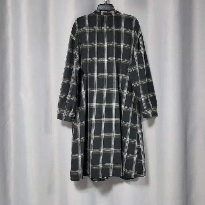 [BUNJANG] Checkered Long Shirt Dress / 체크 롱 셔츠 원피스( 얇음)