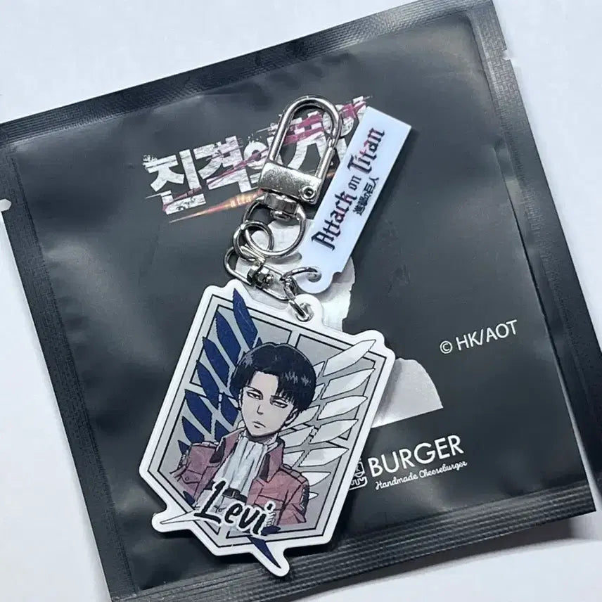 [SOLD OUT] 진격의거인 프랭크버거 리바이 렌티큘러 키링