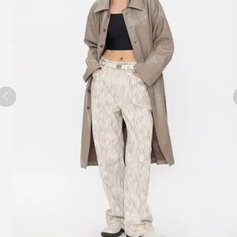 [BUNJANG] Targetto Brush Paint Wide Pants / targetto 타게토 브러시 페인트 와이드 팬츠