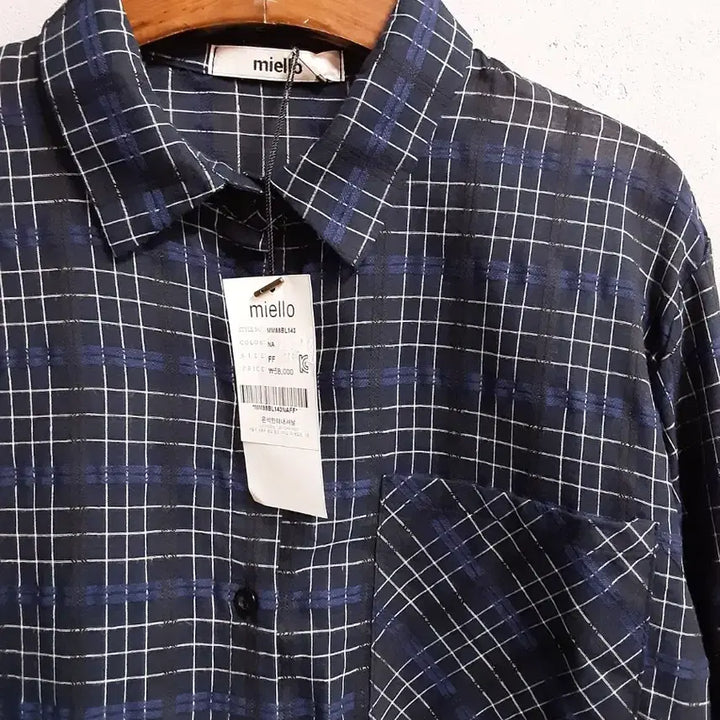 [BUNJANG] MIELLO Check Pattern Long Shirt / 택새상품) 미엘로 체크 패턴 롱셔츠 free