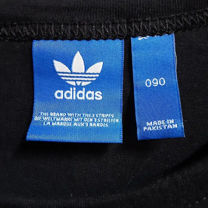 [BUNJANG] Adidas Long Sleeve T-Shirt / 아디다스 블랙/블루 긴팔 티셔츠 90