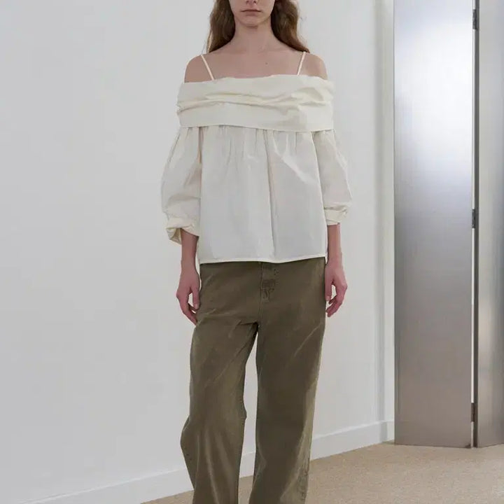 [BUNJANG] 리본빛 Julian Blouse - Ivory / 리본빛 Julian Blouse - Ivory