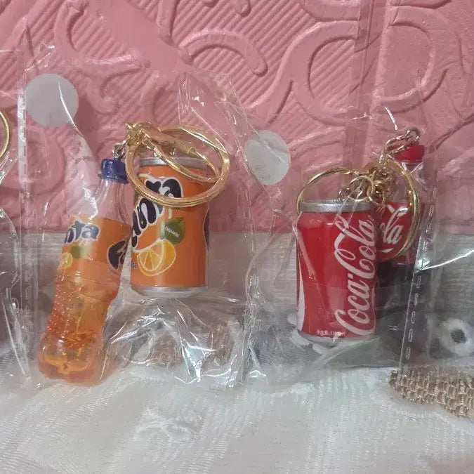 [BUNJANG] Coca-Cola/Pepsi/Fanta/Sprite Beverage Can/Bottle Keyring Set / 코카콜라/펩시/환타/스프라이트 음료 키링