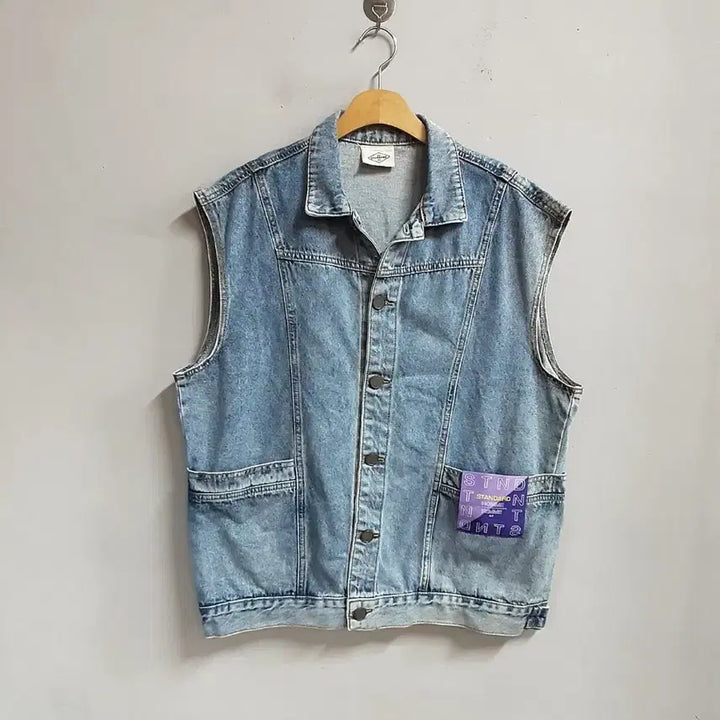 [BUNJANG] STANDARD Denim Vest / STANDARD 데님 청 조끼 free