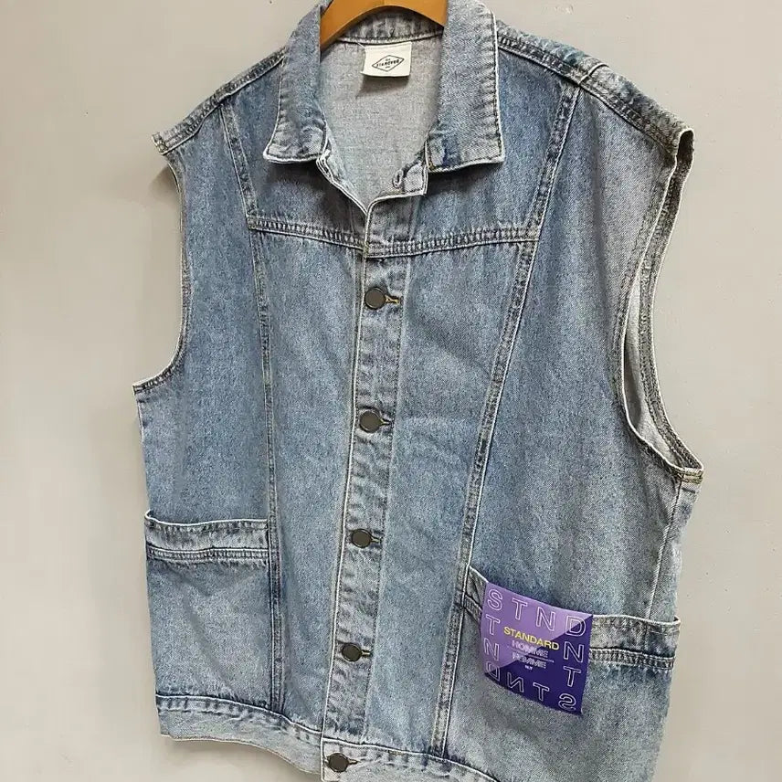 [BUNJANG] STANDARD Denim Vest / STANDARD 데님 청 조끼 free