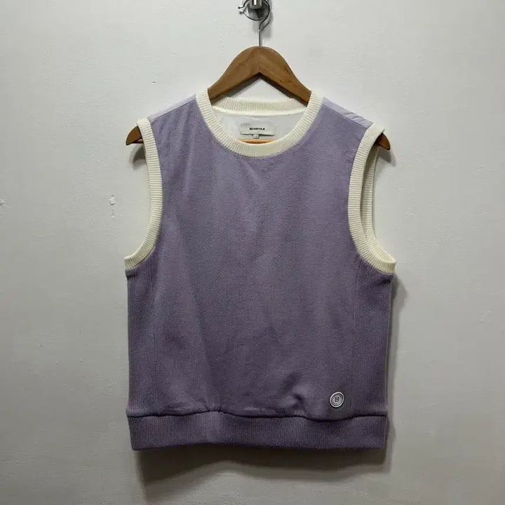[BUNJANG] Beanpole Purple Knit Vest L / 빈폴 퍼플 컬러 니트 베스트 L