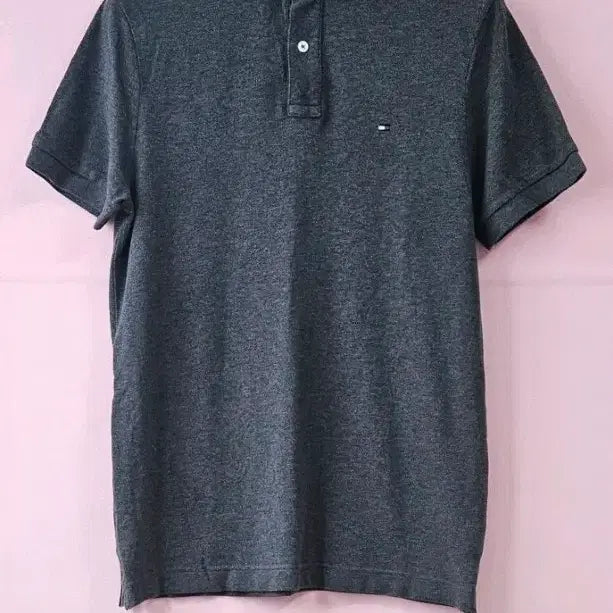 [SOLD OUT] 타미힐피거 차콜 그레이 반팔 카라티. S/P