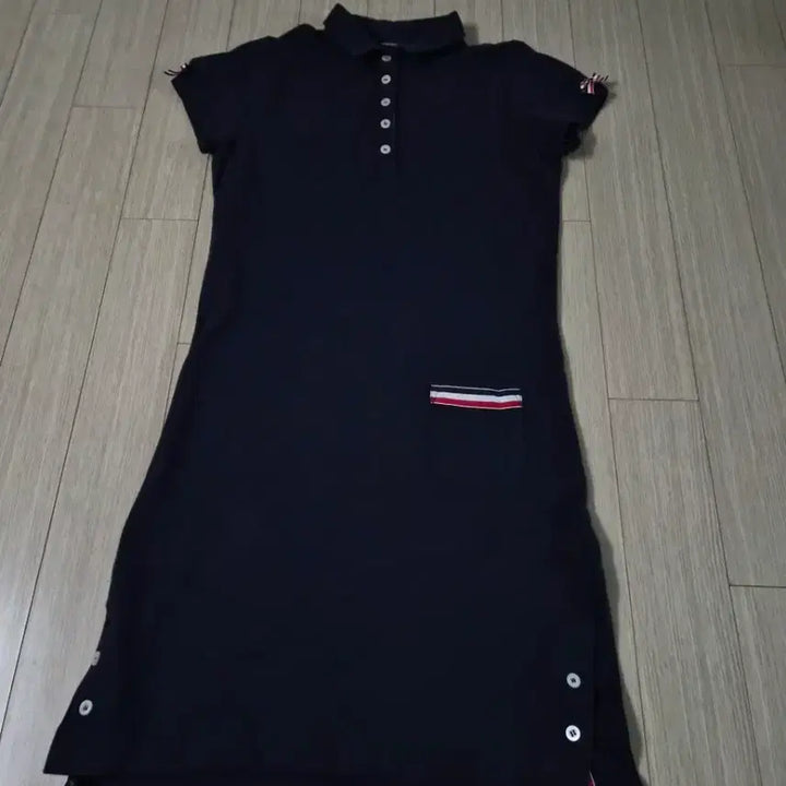 [BUNJANG] Moncler Navy Tri-Line Point Short-Sleeve Dress / 몽클레어 네이비 삼선 포인트 반팔 원피스