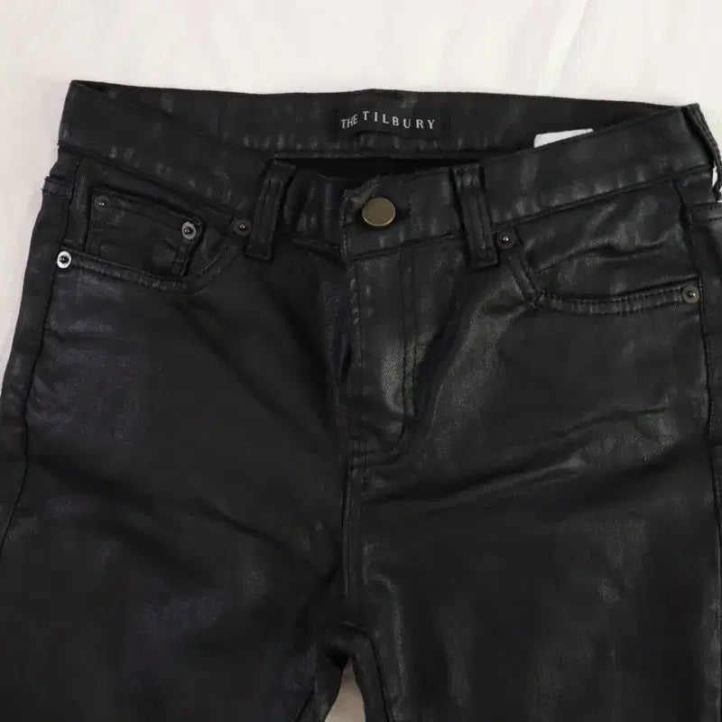 [BUNJANG] The Tilly Gray Black Coating Jeans (Size ~55.5) / 더틸버리 블랙 코팅진 (~55반)