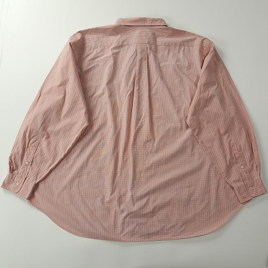 [SOLD OUT] CK336 3XB 폴로 00s 오렌지피치 윈도우페인 체크 셔츠 남방