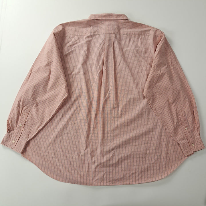 [SOLD OUT] CK336 3XB 폴로 00s 오렌지피치 윈도우페인 체크 셔츠 남방