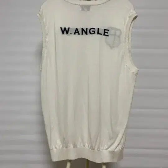 [BUNJANG] W.ANGLE White Knit Vest / W.ANGLE 화이트 니트 조끼 105