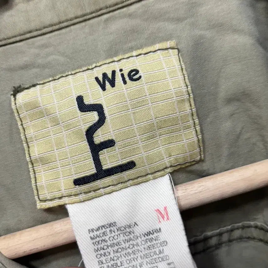 [BUNJANG] Wie Vintage Khaki Short Sleeve Shirt M / Wie 빈티지 카키색 반팔 셔츠 M