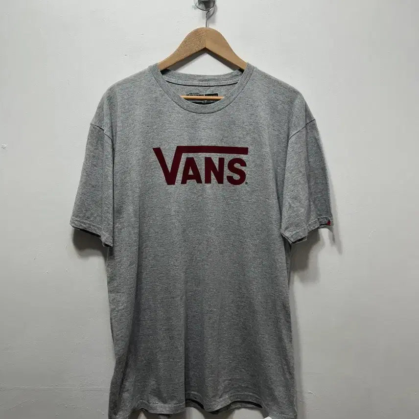 [BUNJANG] Vans Gray Logo T-Shirt (L) / 반스 VANS 회색 로고 반팔 티셔츠 L