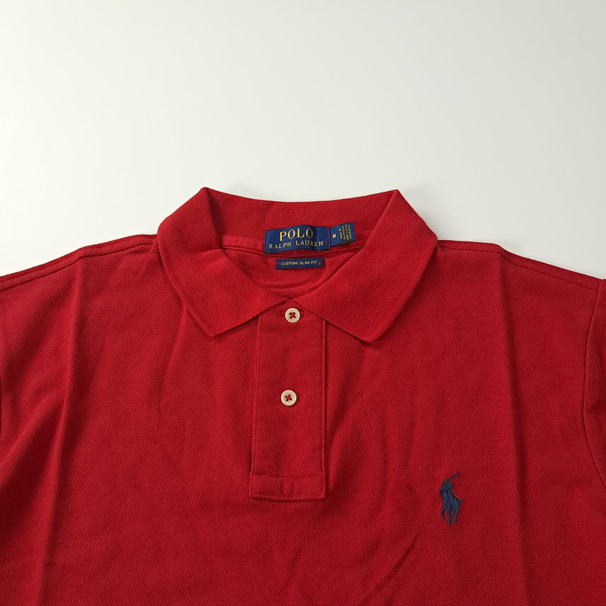[BUNJANG] Polo Ralph Lauren Custom Slim Fit Red Polo Shirt / CK337 M 폴로 커스텀슬림핏 레드 칼라 티셔츠