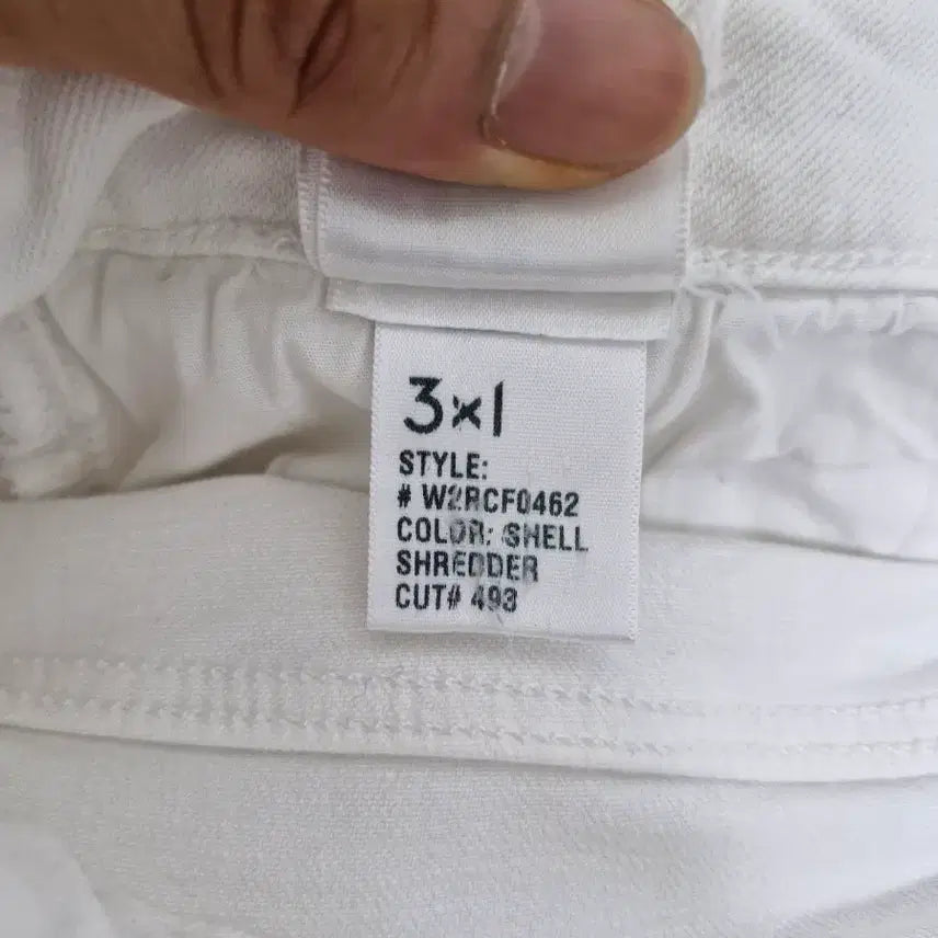 [SOLD OUT] [24] 3x1 화이트 디스 스키니 데님진