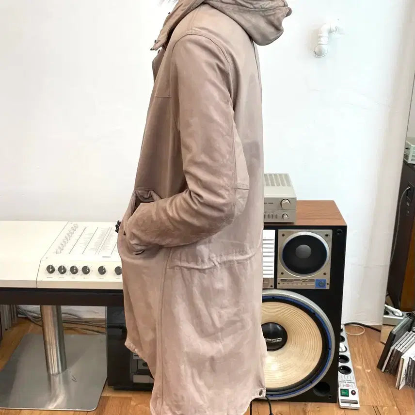 [BUNJANG] sisii Leather Fishtail Parka / sisii 레더 피쉬테일 파카