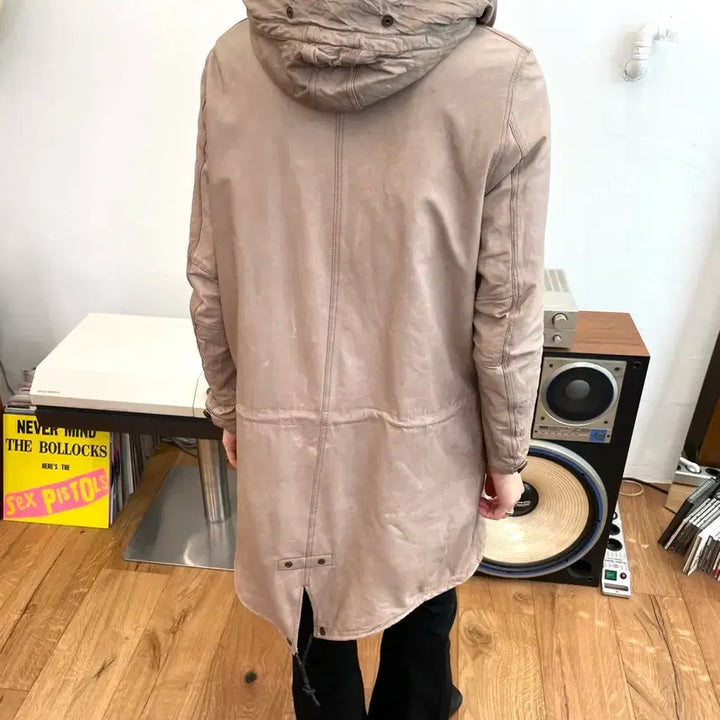 [BUNJANG] sisii Leather Fishtail Parka / sisii 레더 피쉬테일 파카
