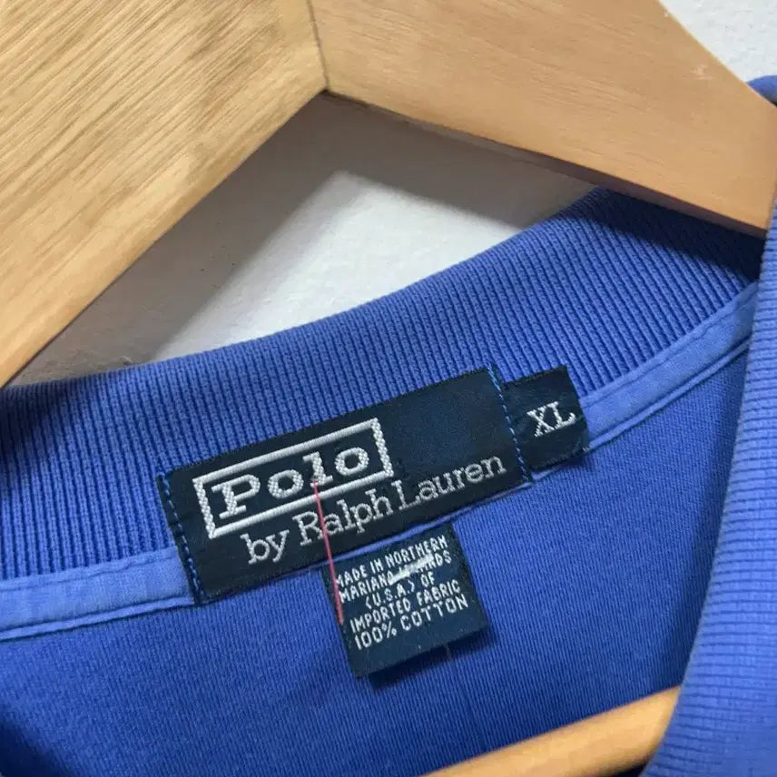 [SOLD OUT] 폴로 랄프로렌 블루 긴팔 폴로셔츠 XL