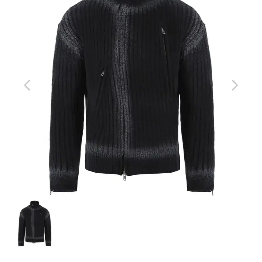 [BUNJANG] Noclerus Knit Zip-up Black Jacket / 노쿨러스 니트집업 블랙 1사이즈 자켓