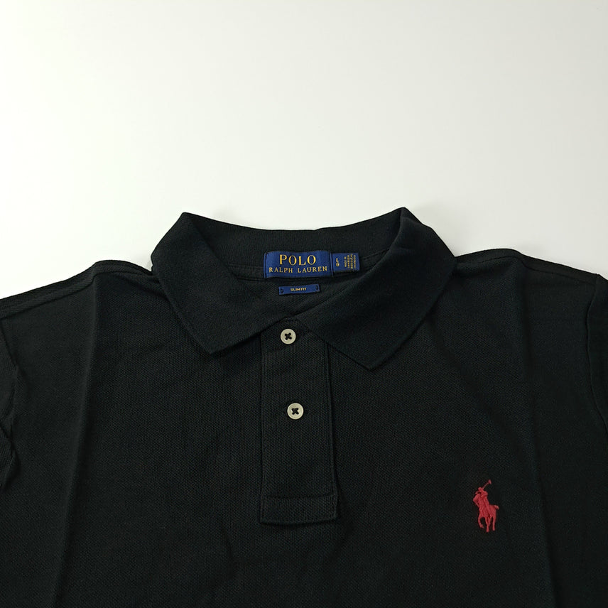 [BUNJANG] Polo Slim Fit Black Collar T-Shirt / CK340 L 폴로 슬림핏 블랙 칼라 티셔츠