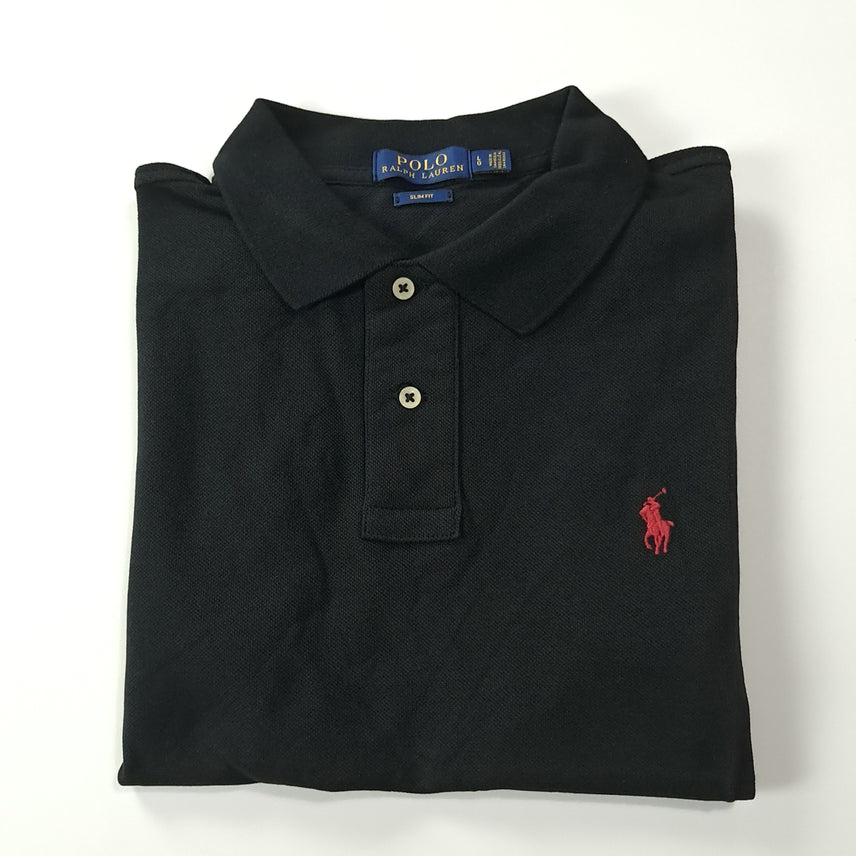 [BUNJANG] Polo Slim Fit Black Collar T-Shirt / CK340 L 폴로 슬림핏 블랙 칼라 티셔츠